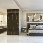 Schlafzimmer mit integriertem Bad